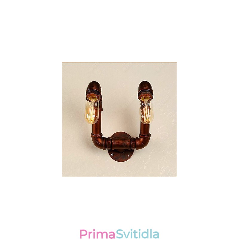 Americká barová nástěnná lampa do ložnice Xiang s vodní dýmkou Retro průmyslová železná nástěnná lampa