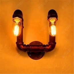 Americká barová nástěnná lampa do ložnice Xiang s vodní dýmkou Retro průmyslová železná nástěnná lampa