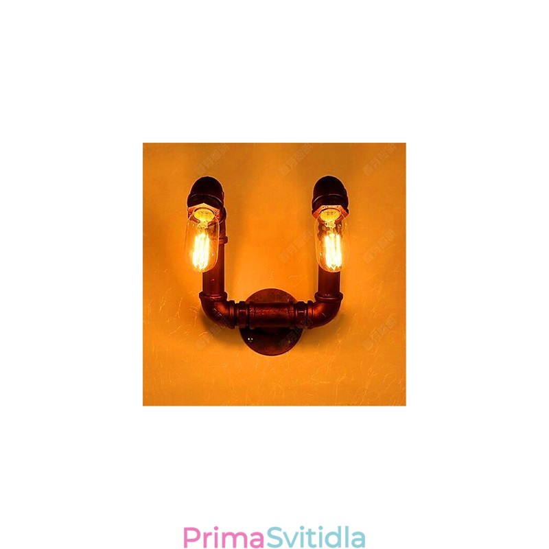 Americká barová nástěnná lampa do ložnice Xiang s vodní dýmkou Retro průmyslová železná nástěnná lampa