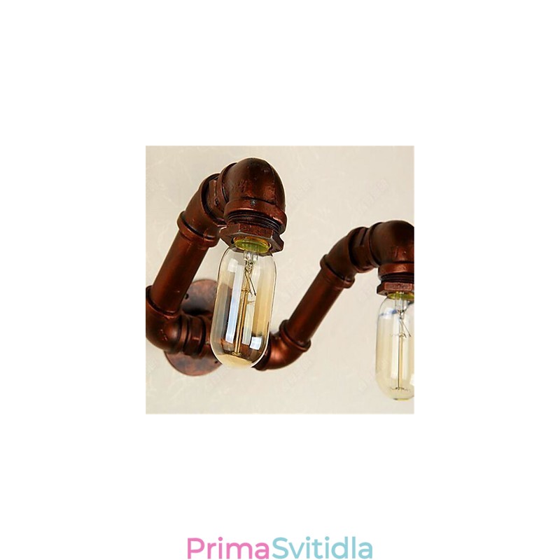 Americká barová nástěnná lampa do ložnice Xiang s vodní dýmkou Retro průmyslová železná nástěnná lampa