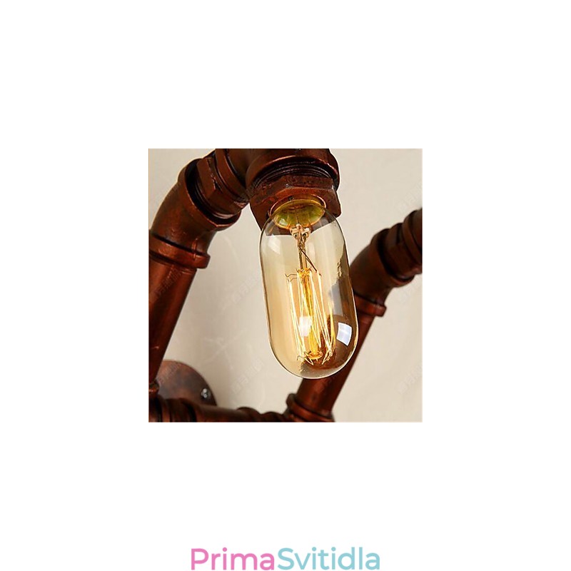 Americká barová nástěnná lampa do ložnice Xiang s vodní dýmkou Retro průmyslová železná nástěnná lampa