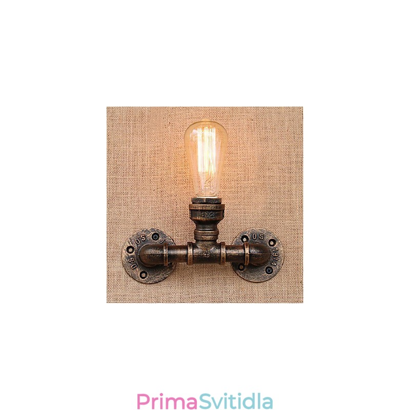 Dekorativní nástěnné malé nástěnné svítidlo Nostalgie Simple Water Pipe