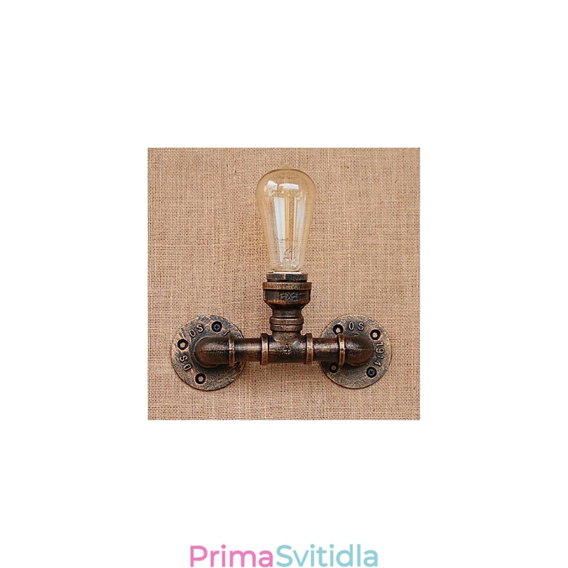 Dekorativní nástěnné malé nástěnné svítidlo Nostalgie Simple Water Pipe