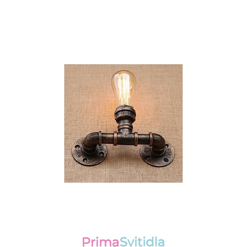 Dekorativní nástěnné malé nástěnné svítidlo Nostalgie Simple Water Pipe