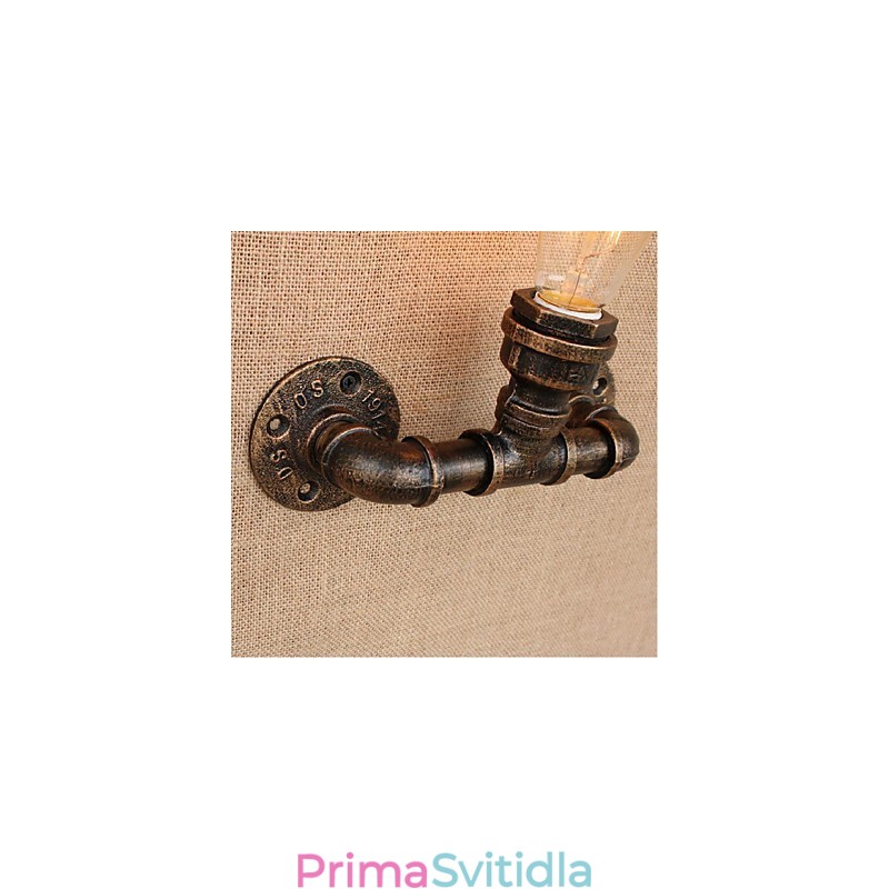 Dekorativní nástěnné malé nástěnné svítidlo Nostalgie Simple Water Pipe