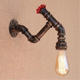 Dekorativní nástěnné malé nástěnné svítidlo Nostalgie Simple Water Pipe