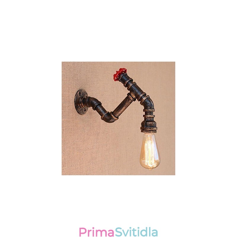 Dekorativní nástěnné malé nástěnné svítidlo Nostalgie Simple Water Pipe