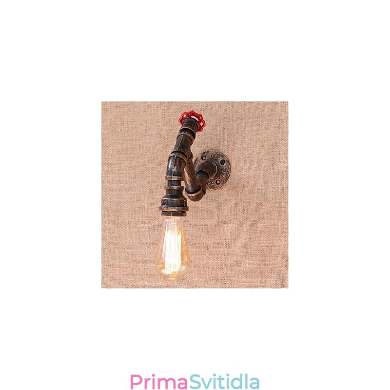 Dekorativní nástěnné malé nástěnné svítidlo Nostalgie Simple Water Pipe