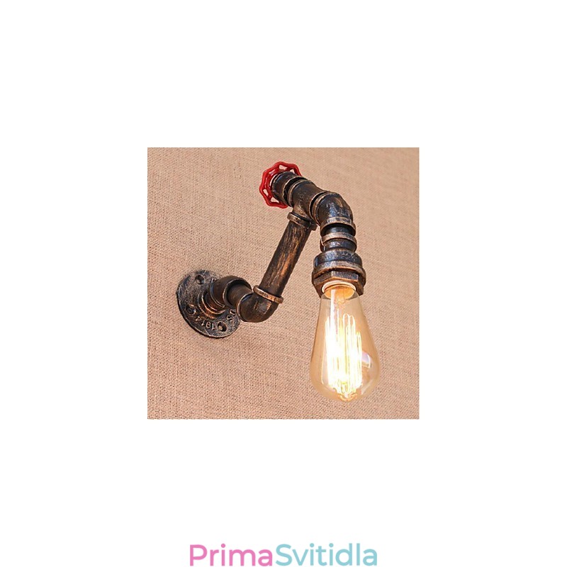 Dekorativní nástěnné malé nástěnné svítidlo Nostalgie Simple Water Pipe