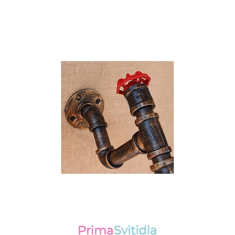 Dekorativní nástěnné malé nástěnné svítidlo Nostalgie Simple Water Pipe