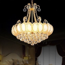Moderní luxusní lustr křišťálové závěsné světlo o průměru 50 cm obsahuje 8 žárovek