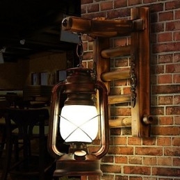 Čínská retro nostalgie kreativní osvětlení petrolejové lampy svítidla Nástěnné nástěnné svítidlo