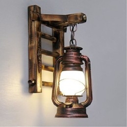 Čínská retro nostalgie kreativní osvětlení petrolejové lampy svítidla Nástěnné nástěnné svítidlo