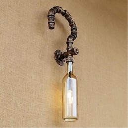 Retro American Village Kreativní průmysl Vítr Designer Láhev na vodu Nástěnná lampa Nástěnné světlo Jantarové