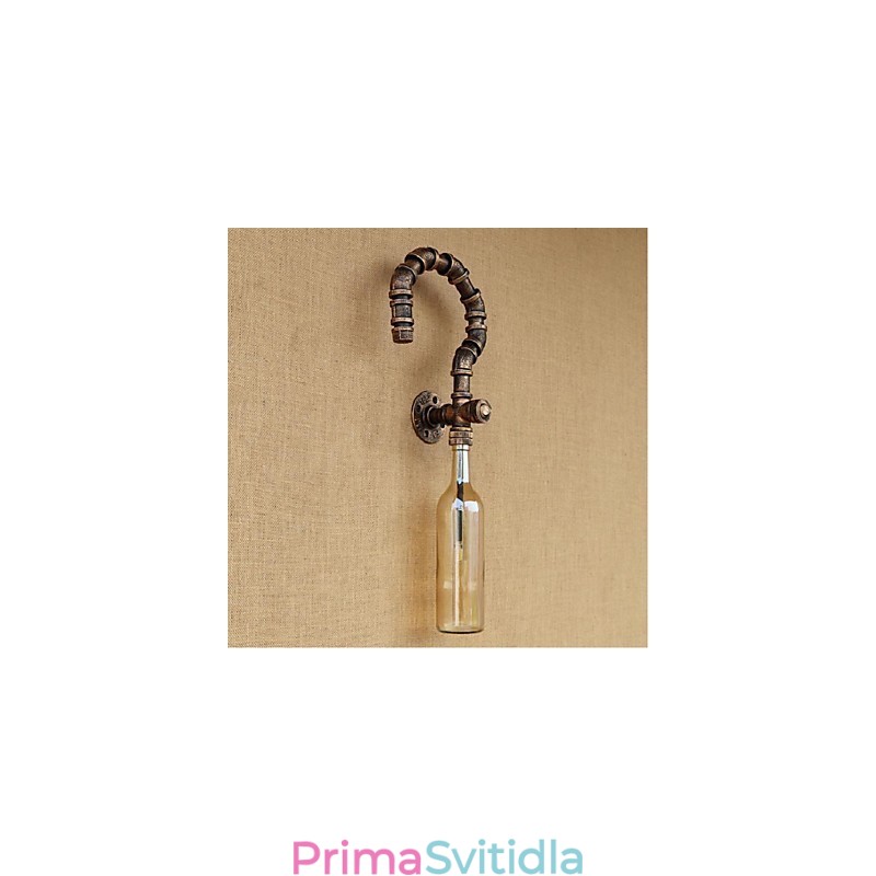 Retro American Village Kreativní průmysl Vítr Designer Láhev na vodu Nástěnná lampa Nástěnné světlo Jantarové