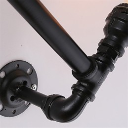 2 Heads Vintage Industrial Pipe Nástěnná světla Černá kreativní světla Restaurace Kavárna Bar Dekorační osvětlení
