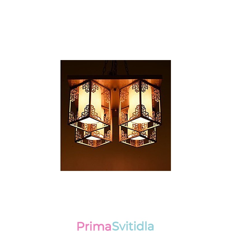 Čínský styl lampy železné stropní osvětlení atmosféra