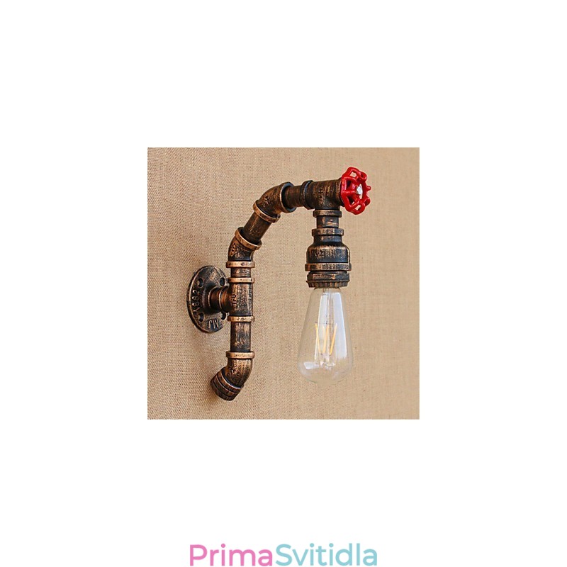 Rustic Lodge Antique Mosazný prvek pro nástěnné svítidlo s okolním osvětlením