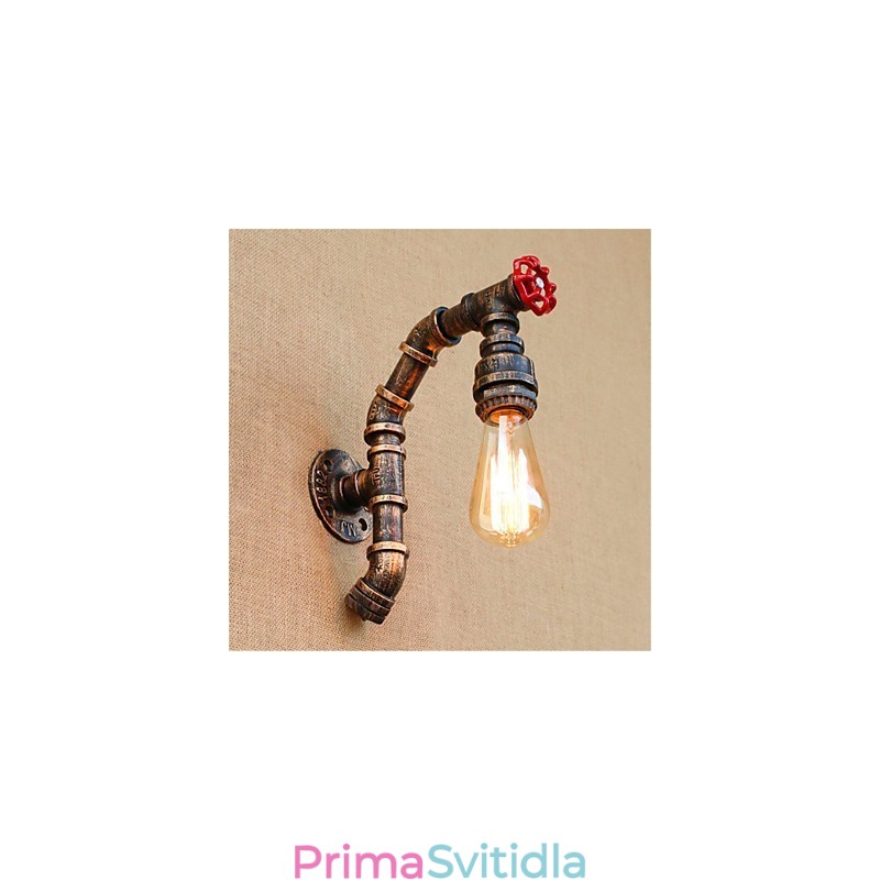 Rustic Lodge Antique Mosazný prvek pro nástěnné svítidlo s okolním osvětlením