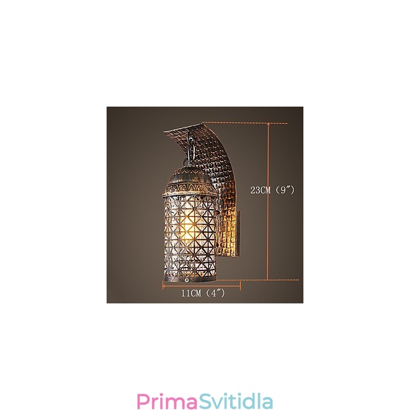 Nástěnné svítidlo ve stylu rustikální Lodge pro nástěnné svítidlo s uplight nástěnným svítidlem