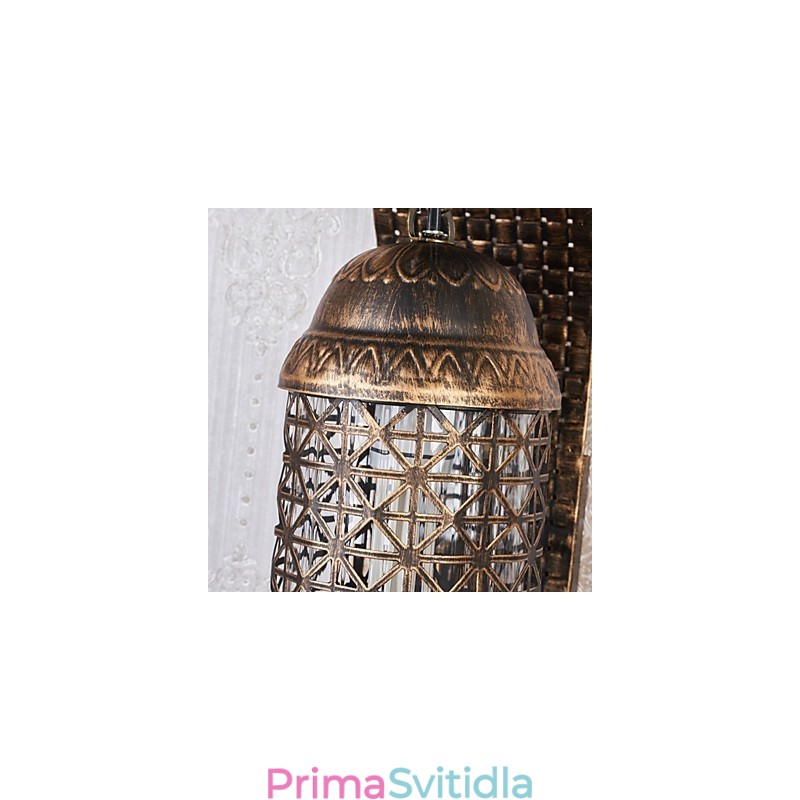 Nástěnné svítidlo ve stylu rustikální Lodge pro nástěnné svítidlo s uplight nástěnným svítidlem