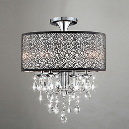 Moderní moderní bicí křišťálový mini styl chromový lustr