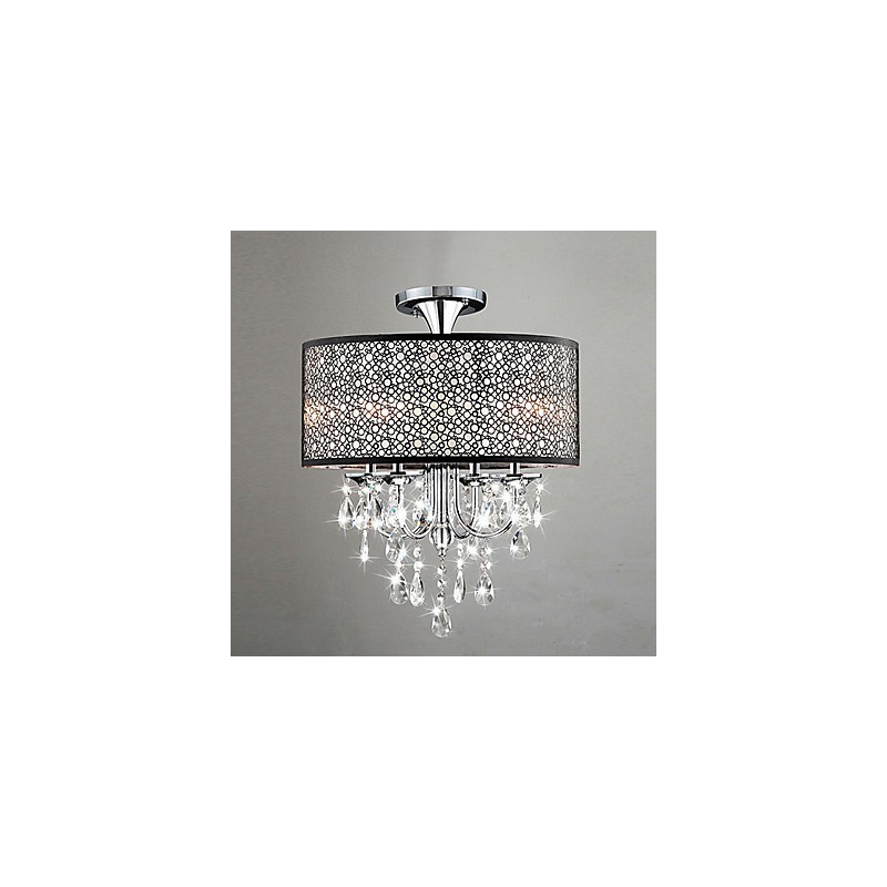 Moderní moderní bicí křišťálový mini styl chromový lustr