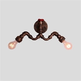 Vintage Industrial Pipe Nástěnná světla Kreativní světla Restaurace Kavárna Bar Dekorační osvětlení se 2 světlými lakovanými povrchy