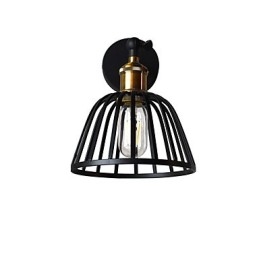 Světle malovaná ocelová nástěnná lampa Němá černá americká káva dekorace Retro nástěnná světelná lampa se světelným mečem na zdi