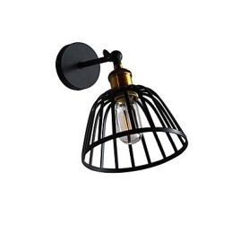 Světle malovaná ocelová nástěnná lampa Němá černá americká káva dekorace Retro nástěnná světelná lampa se světelným mečem na zdi