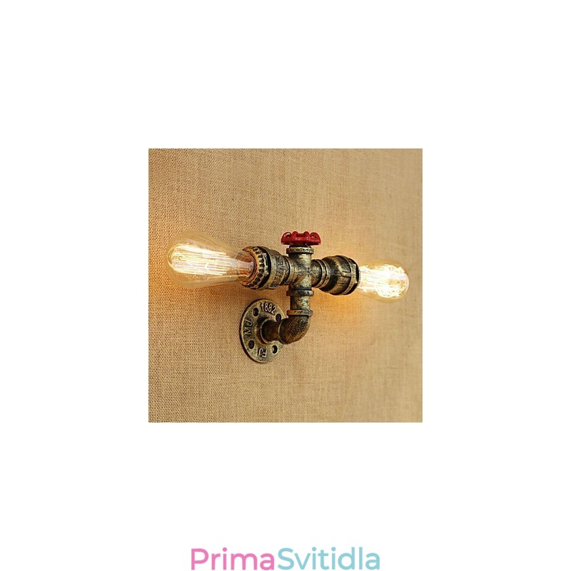 Funkce country retro malby pro nástěnné svítidlo s okolním osvětlením v mini stylu