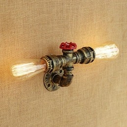 Funkce country retro malby pro nástěnné svítidlo s okolním osvětlením v mini stylu