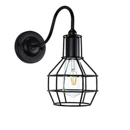 Nástěnné světlo Nástěnné svítidla Nástěnné železo Nástěnná lampa Němá černá lampa se světelným mečem na zdi