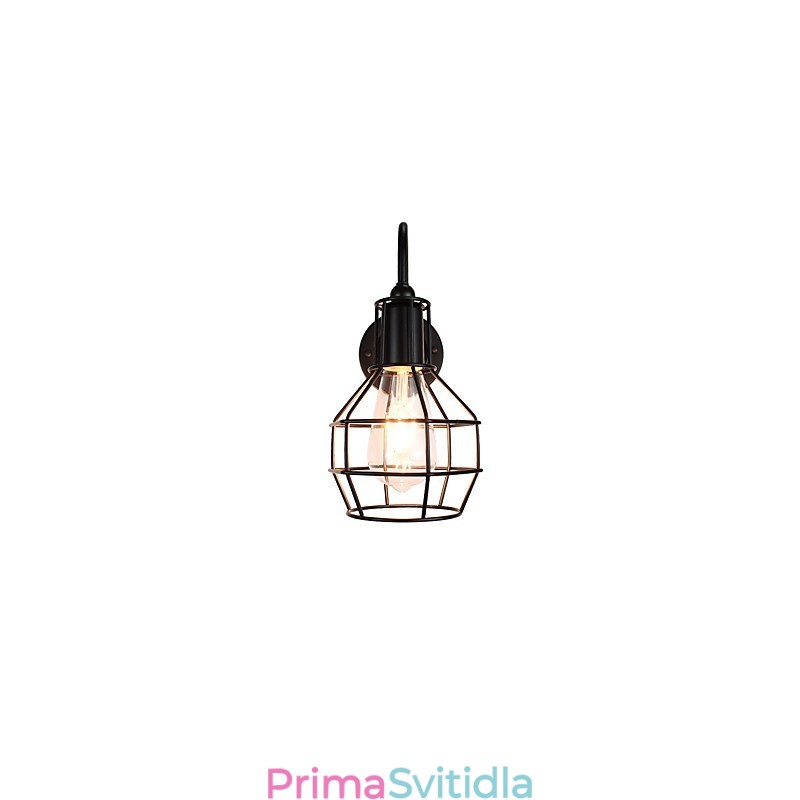 Nástěnné světlo Nástěnné svítidla Nástěnné železo Nástěnná lampa Němá černá lampa se světelným mečem na zdi