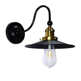 Nástěnné světlo Nástěnné svítidla Nástěnné železo Nástěnná lampa Němá černá lampa se světelným mečem na zdi