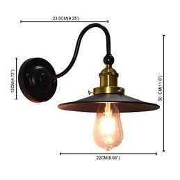 Nástěnné světlo Nástěnné svítidla Nástěnné železo Nástěnná lampa Němá černá lampa se světelným mečem na zdi