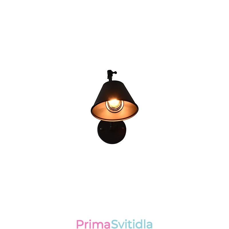 Nástěnné světlo Nástěnné svítidla Nástěnné železo Nástěnná lampa Němá černá lampa se světelným mečem na zdi