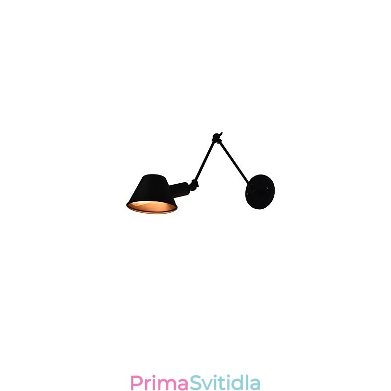 Nástěnné světlo Nástěnné svítidla Nástěnné železo Nástěnná lampa Němá černá lampa se světelným mečem na zdi