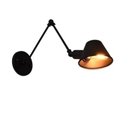 Nástěnné světlo Nástěnné svítidla Nástěnné železo Nástěnná lampa Němá černá lampa se světelným mečem na zdi