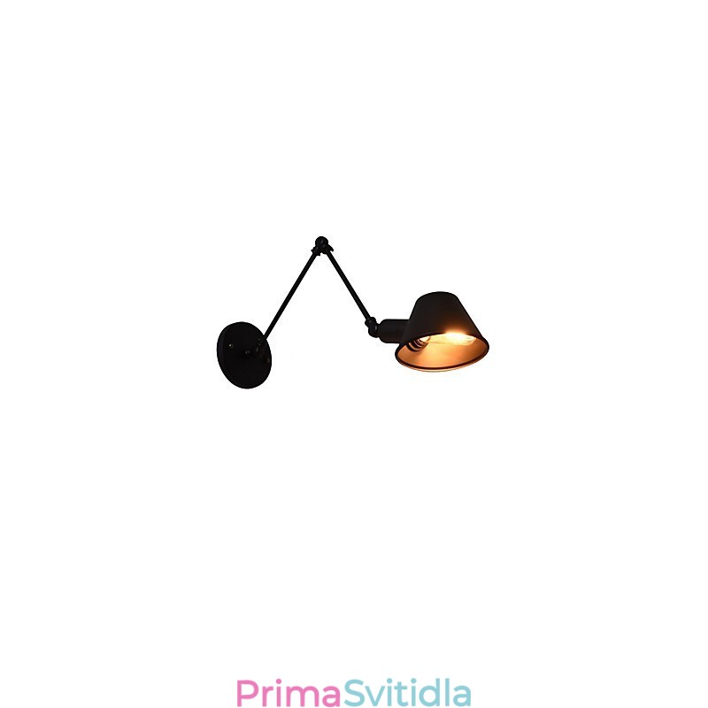 Nástěnné světlo Nástěnné svítidla Nástěnné železo Nástěnná lampa Němá černá lampa se světelným mečem na zdi