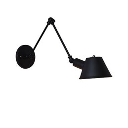 Nástěnné světlo Nástěnné svítidla Nástěnné železo Nástěnná lampa Němá černá lampa se světelným mečem na zdi