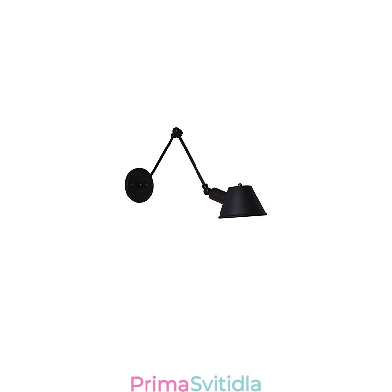 Nástěnné světlo Nástěnné svítidla Nástěnné železo Nástěnná lampa Němá černá lampa se světelným mečem na zdi