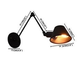 Nástěnné světlo Nástěnné svítidla Nástěnné železo Nástěnná lampa Němá černá lampa se světelným mečem na zdi