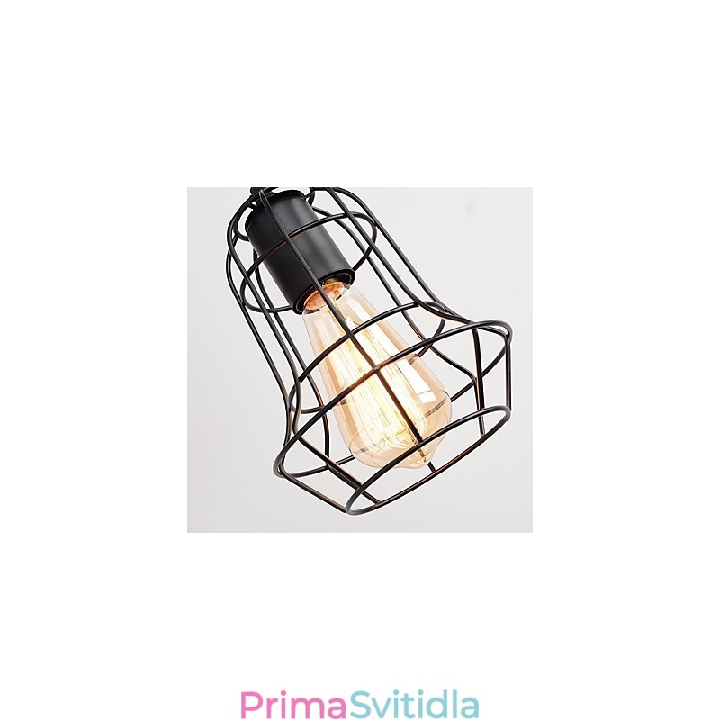 Industriální retro železná nástěnná lampa Creative Personality Lift Kladka Wall Lamp
