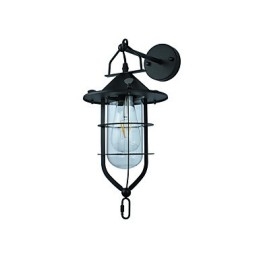Světle malovaná ocelová nástěnná lampa Němá černá americká káva dekorace Retro nástěnná světelná lampa se světelným mečem na zdi