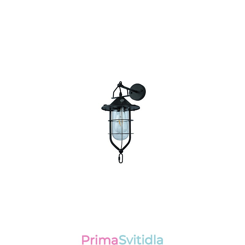 Světle malovaná ocelová nástěnná lampa Němá černá americká káva dekorace Retro nástěnná světelná lampa se světelným mečem na zdi