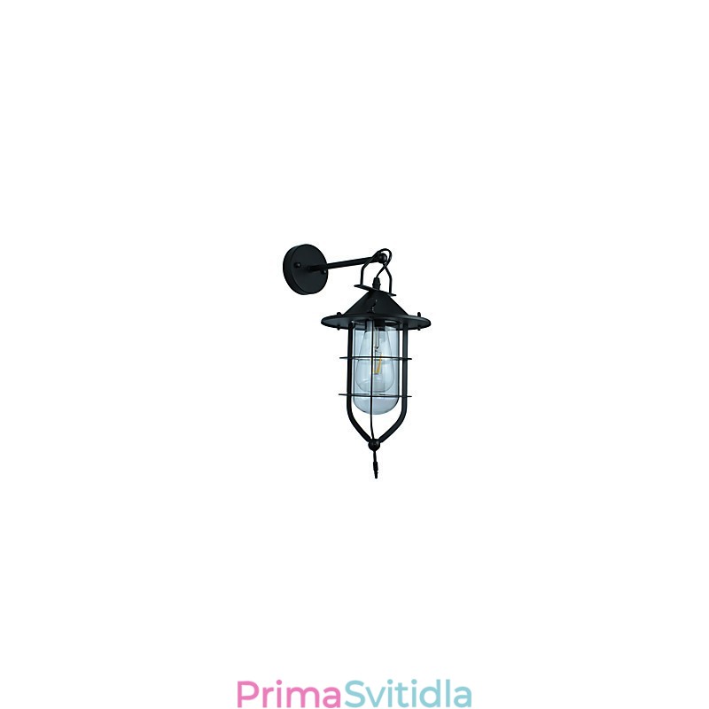 Světle malovaná ocelová nástěnná lampa Němá černá americká káva dekorace Retro nástěnná světelná lampa se světelným mečem na zdi