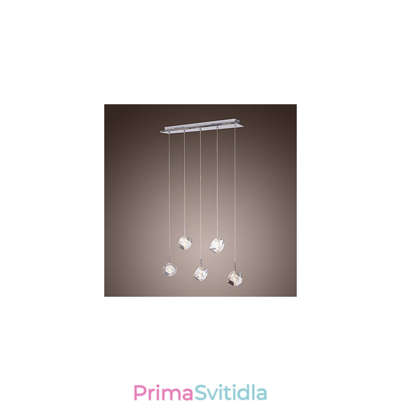 Moderní moderní závěsné svítidlo Island Crystal Chrome