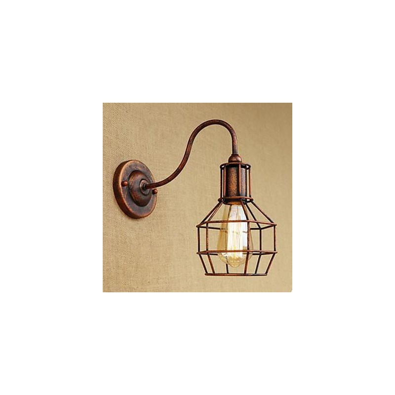 Iron Art Nostalgická a retro kreativní postava s dlouhým ramenem Rust Barva Studovna Obývací pokoj Vedoucí americké nástěnné lampy