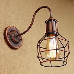 Iron Art Nostalgická a retro kreativní postava s dlouhým ramenem Rust Barva Studovna Obývací pokoj Vedoucí americké nástěnné lampy